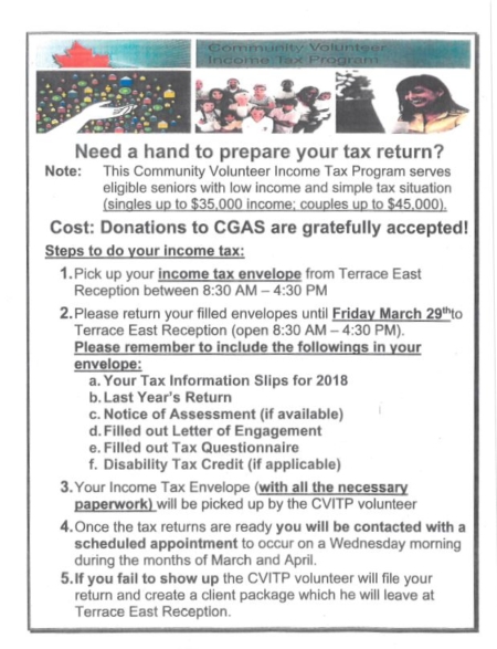 Community Income Tax Program Community Volunteer Income Tax Program – Menno Place